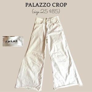 Frame Denim White Wide-Leg Palazzo Jeans